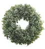 Artificial Green Leaves Wreath 175 Inch Front Door Wreath Shell Grass Boxwood For Wall Window Party Decor9649424