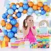 Christmas Decorations 93pcs Blue Balloon Garland Arch Kit White Orange Balloons Decor Baby Baptism Shower Birthday Wedding Bachelor Party Decoration 231213