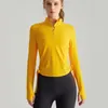 Camicie attive Moda attillata sexy Capispalla per yoga Fitness Allenamento Pilates Abbigliamento sportivo Manica lunga Palestra Tuta sportiva atletica