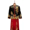 Vêtements ethniques Bourgogne Noir Xiuhe Mariage de mariage chinois Costume Tang Vest Y231212