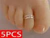 5pcs 925 Anneau de pied argenté Fashion Femmes Femmes élégantes Antique Antique Toe Ring Foot Beach Jewelry12598370