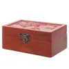 BINEGLY TOUSES Organizator obudowy drewniany uchwyt na pudełko Rosewood Portable Tbam