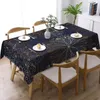 テーブルクロスアブストラクトマンダラ長方形のテーブルクロス装飾ダイニングファッションの屋外用カラフルな花柄のカスタムカバーカバー