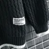 Maglioni da uomo Maglione di Natale Uomo Maglione lavorato a maglia Uomo Harajuku Motivo a righe Pullover lavorato a maglia Maglioni invernali O-Collo vintage S-4XL 231212