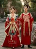 Ethnic Clothing Ming Dynasty Costume Hand Made Groom Dragon Embroidery Xiuhe Ancient China Trend Bride Phoenix Hanfu Wedding Dress 231212