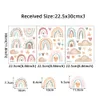 3 vellen/set Bohemen Stijl Boho Kleur Regenboog Harten Sterren Patroon Muurstickers voor Kinderkamer Baby Kinderkamer muurstickers Pvc