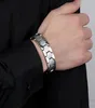 Men Titanium Steel Bracelets Radiation Protecting Magnet Bracelet For Travel Business K2 Link Chain9358967