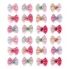 Dog Apparel Pet Bow Head Rope Beautiful Easy To Take Off Hair Bowknot Attractive Polyester With Rubber Band For Doll Girls