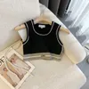 Crop Tank Tops Crew Neck Racerback Knit Ribbed Basic Sleeveless Tops Classic Basic Cuted Tank Tops for Women Girls