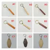 Gratis lasergraveringslogotyp Rektangulär träbar Beech Wood Keyring Wood Keychain Personlig logotypnyckel Hang Tag av Ocean Shipping P191