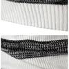 Herensweaters Herfst en winter Herentrui Koreaanse trui met zwarte en witte strepen Stiksel Hooggesloten slank herenondershirt 231212