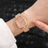 Fashion Luxury Women's Watch Diamond Special Design Relojes De Marca Women's Square Watch