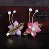 Pinzas para el cabello, carpeta de flores dulces, horquilla Hanfu, tocado tradicional para niña y mujer, hecho a mano