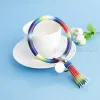 Party Favor Tassel Charmles Bransles Key Kluczowe PU skórzane opaski Klucze Łańcuch Multi Colour Bransoletka Rra2118 za darmo