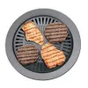 Pans Round Nonstick Iron BBQ Pan Roasted Chicken Barbecue Plate Tray Holder Home Kitchen Outdoor Camping Cooking Tools Cookware 231213