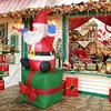 Bouncers infláveis Playhouse Swings 18M6FT Gigante Natal Santa com LED Modelo de Luz Brinquedo Ao Ar Livre Ornamento Xmas Ano Festa Decoração 231212