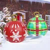 Decoraciones navideñas 60 cm Bola decorada inflable navideña al aire libre PVC Bolas grandes grandes Decoraciones para árboles de Navidad Bola de juguete sin luz Regalo de Navidad 231212