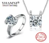 Yhamni Luxury Original 925 Sterling Silver Jewelry Weddingセット