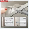 Door Catches Closers NAIERDI 10PCS Aluminum Alloy Cabinet Push to Open Hidden Handle Magnet es for Cabinets Hardware 231212