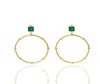 luxury jewelry women designer errings gold malachite hoop huggie ins fashion earrings and diamond clavicle chain jewelry suits5303439