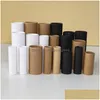 Emballage cadeau Emballage cadeau en gros écologique papier kraft Push Up Tubes carton biodégradable baume à lèvres cosmétique déodorant conteneur baignoire DH782