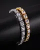 Nouveaux bracelets pour hommes à la mode plaqué or blanc jaune Ice Out Full CZ 10MM 7 pouces 8 pouces HipHop Bling chaîne bracelet pour hommes Nice 6901084