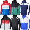 Chaquetas para hombre Jersey con capucha deporte rompevientos chaqueta para correr moda callejera múltiples colores abrigos abrigos traje de entrenamiento de fútbol M-4XL Chaqueta delgada de tamaño asiático