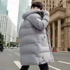 Men s Jackets Winter Long Parkas Autumn Thick Loose Warm Solid Sleeve Hooded Puffy Zipper Male Clothing M 8XL 231212