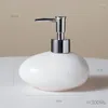Liquid Soap Dispenser 300ML Ceramic Eggshell Lotion Bottle El Hand Sanitizer Bathroom Shampoo Body Wash Accessories