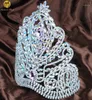 Haarclips Barrettes Gorgeous Miss Pageant grote tiara's en kronen roze AB Rijntregeren Crystal Full Diadeem bruiloft Bridal Headba7599730