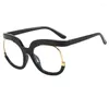 Sonnenbrillen Frames 9051 Europa und Amerika Mode halbrunde Rahmen Anti-Blau-Lichtbrillen weiblich die neueste Metal-Persönlichkeit Flach