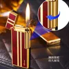 2023 No Gas New Derui Ultra-thin Portable Inflatable Lighter Grinding Wheel Side Hit Men's Father High-end Gift