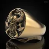 Bagues de cluster KOFSAC 2023 Tendance 925 Sterling Argent pour hommes Party Hip Hop Personnalité Norse Mythologie Pirate Skull Ring Bijoux