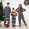 Rompers god jul älgtryck Family Pyjamas Set Parentchild Matchande kläder Casual Sleepwear Xmas Gift Year Clothes 231212