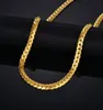 Vintage Flat Chain Necklaces Male Gold Color Stainless Steel Golden Neck Chains For Men Punk Jewelry Dropshipping5514286