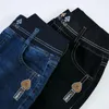 Mulheres Jeans Grande 36 Vintage Inverno Lápis Pelúcia Elastic Denim Calças Remendo Trabalho Lã Quente Apertado Capris Cintura Alta Pernas Longas 231213