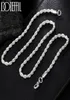 925 Naszyjnik łańcucha srebrnego ED ED 1618202224 cala 4 mm dla kobiet Man Fashion Wedding Charmer1947787