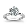 Anéis de casamento clássico 14k ouro branco 1ct 2ct 3ct moissanite anel de diamante jóias na moda festa noivado aniversário ring312g