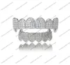 2021 Grills hip hop braces gold Fangs micro inlaid zircon teeth trend decorative body5394591
