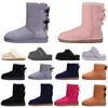 Ugglis Boots Avustralya Kar çirkin botları Kadınların Soğuk Sol Kış Küçük【code ：L】çirkin ayakkabıları Kızların Klasik Kadınların ayakkabıları Bow Knots Tasarımcı Ayakkabıları