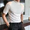 Männer T Shirts 2023 Stil Mode Männlichen Hohe Qualität Im Sommer Casual kurzarm T-shirt/Männer Slim fit Kragen Freizeit T-shirt Tops