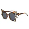 Lunettes de soleil Marque Designer Steampunk Diamond Star Bat Femmes Pour Hommes À La Mode Halloween Lunettes De Soleil Vintage De Luxe Surdimensionné Nuances