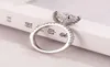 100 925 STERLING Gümüş Yüzük Lüks Yastık Kesim Beyaz Safir Taş Düğün Nişan Çift Yüzük Kadınlar için Jewelry4601413