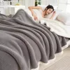 Blankets Spring and autumn rose fleece blanket skin warming office sofa blanket warm bedding 231212