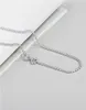 S925 Sterling Silver Bead Necklace Men039s och Women039S Personlig enkel tröja med enkedja 0llc20259947126