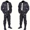 Fatos masculinos roupas de seguro de trabalho ao ar livre camuflagem terno primavera e outono antiescaldante macacão resistente ao desgaste 231212