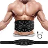 Entraîneurs abdominaux de base Stimulateur musculaire Abs Ceinture de tonification abdominale EMS Stimulateur ABS Toner Perte de poids électrique Équipement de fitness rechargeable USB 231212