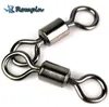 Rompin 50PCS Ball Bearing Swivel Solid Rings Fishing Connector 1CM Length Ocean Boat Fishing Hooks7206352