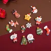 Decorative Figurines 10PCS Glitter Christmas Series Resin Flat Back Cabochons For Hairpin Scrapbooking DIY Jewelry Craft Decoration