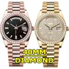 Luksusowe zegarki męskie zegarki z diamentami 40 mm automatyczny ruch maszyny zegarki 904L Stal nierdzewna Lumood Waterproof Sapphire Fashion Na rękę